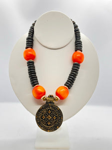 Black and Orange Jewelry Set