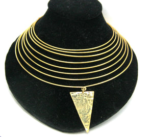 Gold Triangular Jewelry Set