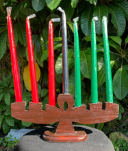 Load image into Gallery viewer, Wooden Kwanzaa Candle Stand