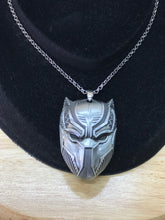Load image into Gallery viewer, Silver Panther Mask Chain